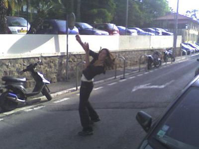 tite s�ance de voley devant le lyc�e